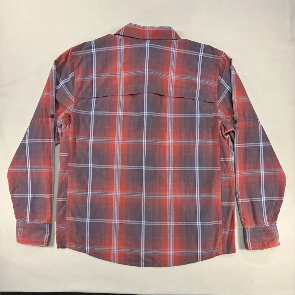 REI Men's Red and Black Plaid Long Sleeve Button Down Shirt Size Large - Picture 6 of 6